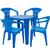 Conjunto de Mesa e Cadeiras Tramontina PlAstico Azul