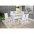 Conjunto De Mesa Retangular Destak Com 06 Cadeiras Elane Fosca Branco