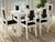 Conjunto de Mesa Zurique 6 Cadeiras   Branco e Preto