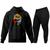 Conjunto de Moletom Blusa de Frio Canguru Capuz Calça Jogger Opice Preto emoji 14