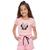 Conjunto de verão Rosa BB Minnie infantil/juvenil Rosa bb minnie