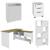 Conjunto Escritório Home Office 4 Peças Golden A06 Olmo/Branco - Mpozenato Olmo/Branco