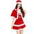 Conjunto Fantasia Feminino Adulto Natal Mamãe Noel Natalino Vermelho