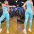 Conjunto Feminino Acinturado Sem Costura Empina Bumbum Para Academia Caminhada Corrida Exercícios Yoga Azul céu