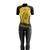 Conjunto Feminino de Ciclismo Camisa Manga Curta + Calça Gel Amarelo