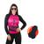 Conjunto Feminino de Ciclismo Camisa Manga Longa e Bermuda de Espuma MTB Rosa pink