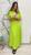 Conjunto Feminino em Viscolinho com saia longa rodada e blusinha Cropped Verde lima