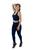 Conjunto Feminino Fitness Legging E Top Roupas De Academia Azul