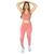 Conjunto Feminino Fitness Legging E Top Roupas De Academia Rose