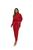 Conjunto Feminino Malha Tricot Longo Moda Inverno Vermelho