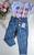 Conjunto feminino Stitch - Minnie - calça jeans e Cropped Branco