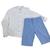 Conjunto Festa Zemar Masc Camisa Off e Bermuda Azul Off white, Azul bb