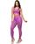 Conjunto Fitness Feminino Academia Calça Legging e Top Poliamida Zero Transparência Roxo