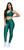 Conjunto Fitness Feminino Cirre 3d Alta Qualidade Roupa de Academia Verde