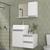 Conjunto Gabinete Banheiro CROSS 60cm - Gabinete + Cuba + Espelheira  Branco Inteiro
