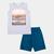 Conjunto Infantil Brandili Surf Masculino Mescla