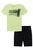 Conjunto Infantil Camiseta + Bermuda Johnny Fox 53185 Verde neon