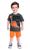 Conjunto Infantil Camiseta + Bermuda Kyly 112141 Laranja