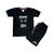 Conjunto Infantil Camiseta e Short Game On Jogos Confortável Macio Preto