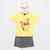 Conjunto Infantil Disney Camiseta Pooh + Bermuda Menino Amarelo claro