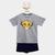 Conjunto Infantil Disney Camiseta Simba + Bermuda Menino Mescla, Marinho