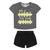 Conjunto Infantil Elian Listrado Feminino Mescla