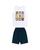 Conjunto Infantil Elian Regata Bermuda Skate Masculino Branco