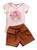 Conjunto Infantil Feminino Blusa + Short Glinny Rosa yogurte