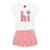 Conjunto Infantil Feminino Blusa + Short Kyly Branco