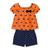 Conjunto Infantil Feminino Blusa + Short Kyly Laranja