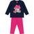 Conjunto Infantil Feminino Casaco Cogumelo Mais Calça Moletom Kyly Marinho