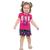 Conjunto Infantil Feminino Princesas Do Mar  Blusa Com Short Kyly Cinza claro