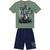 Conjunto Infantil Kyly Menino Camiseta E Bermuda - Rock Fest Verde