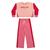 Conjunto Infantil Longo Elian Color Block Blusa Cropped + Calça Wide Leg Menina Rosa