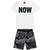 Conjunto Infantil Masculino Camiseta + Bermuda Kyly 112682 Branco