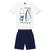 Conjunto Infantil Masculino Camiseta + Bermuda Kyly Branco