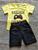 Conjunto Infantil Masculino Camiseta Game + Bermuda Alekids Lima, Preto