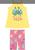 Conjunto Infantil Menina Blusa Alça em Meia Malha Gliter e Bermuda em Cotton Estampada - Malwee Kids Amarelo