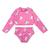 Conjunto Infantil Menina Blusa Calcinha Proteção Solar Praia Unicórnio rosa f43