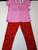 Conjunto infantil menina blusa e calça legging tam.01 ao 08 Rosa, Vermelho