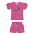 Conjunto Infantil Menina Blusa Lovely Shorts Marlan 62700 Rosa fluor