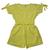 Conjunto Infantil Menina Mini Diva Verão Short Blusa Cropped Amarelo