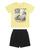 Conjunto Infantil Menino Camiseta Bermuda Coton Elian Amarelo