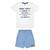 Conjunto Infantil Menino Camiseta Bermuda Sarja Marlan 62657 Branco