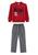 Conjunto  Infantil Menino Moletom Flanelado com Estampa Escrita - 1000091609 Vermelho