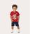 Conjunto Infantil Menino Patrulha Canina MARSHALL Camiseta e Bermuda Malwee Kids Nickelodeon Vermelho, Marinho