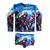 Conjunto Infantil Menino Proteção Uv50 Sunga + Camiseta Manga Longa 02 ao 06 Vingadores 04