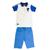 Conjunto Infantil MeninoVerão Gola  Polo Azul