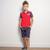 Conjunto Infantil MeninoVerão Gola  Polo Vermelho