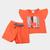 Conjunto Infantil Mia Kids Estampado Feminino Laranja